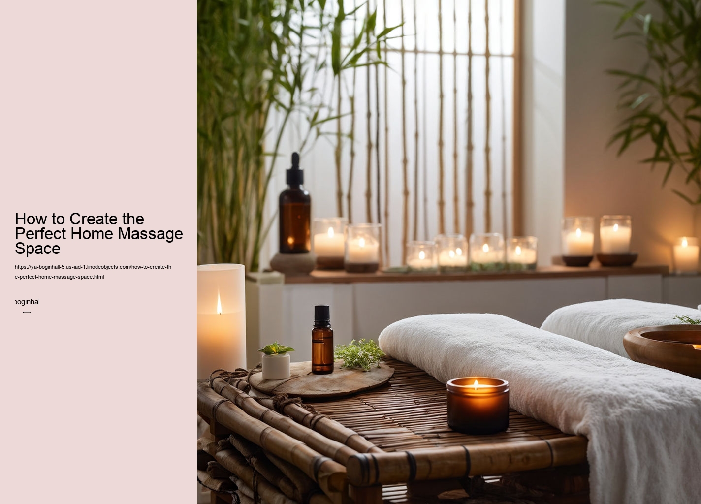 How to Create the Perfect Home Massage Space